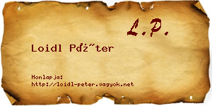 Loidl Péter névjegykártya