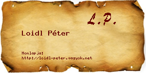 Loidl Péter névjegykártya
